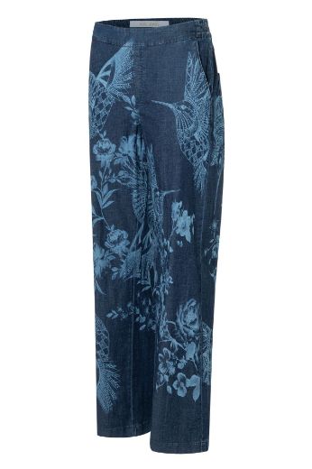 Picture of Tall Chiara Pull-on Jeans Trousers L36 Inch, dark blue laser print