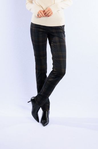 Image de Tall Jacky Zip Jersey Pantalon à Enfiler L38 pouce, carreaux
