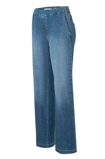 Image de Tall Chiara Pull-on Fluid Denim Jeans L34 & L36 Inch, bleu authentique