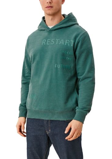 Picture of s.Oliver Hoodie Sweatshirt with Tone-on-Tone Print