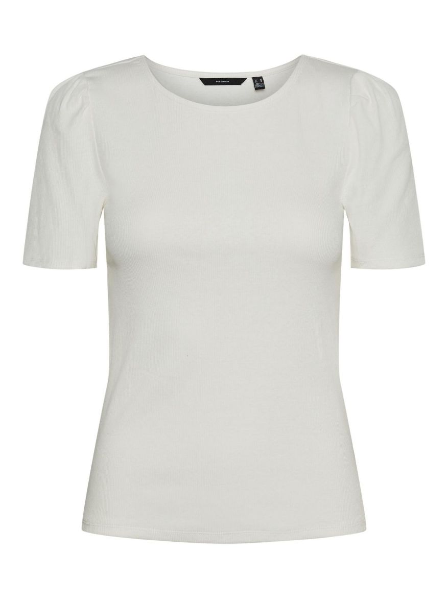 Picture of Vero Moda Tall Natasha T-Shirt Puff Sleeves, snow white