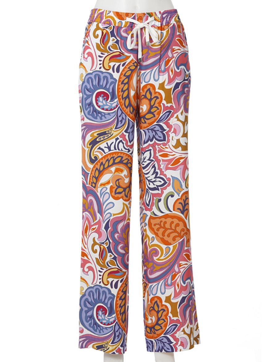 Picture of Tall Bahia Wide Slip-on Trousers L38 Inch, multi colours