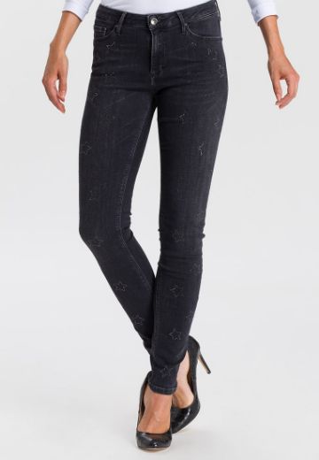 Picture of Cross jeans Alan skinny L36, black stars