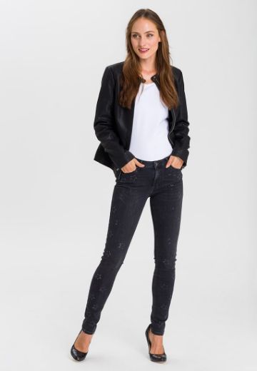 Picture of Cross jeans Alan skinny L36, black stars