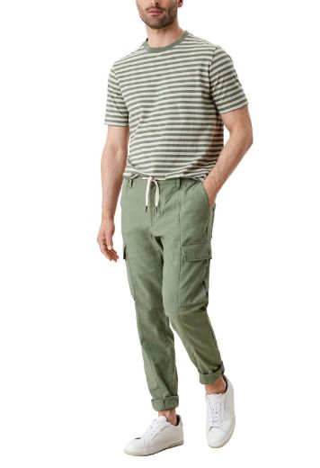 Picture of s.Oliver Tall Cargo Trousers Detroit with Linen L36 Inch, sand