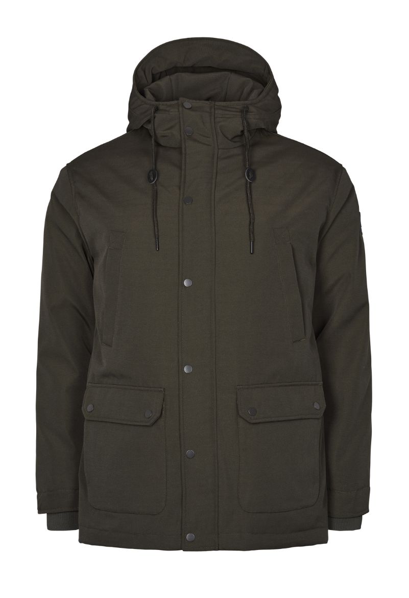 Picture of Hooded Winter Parka, black olive