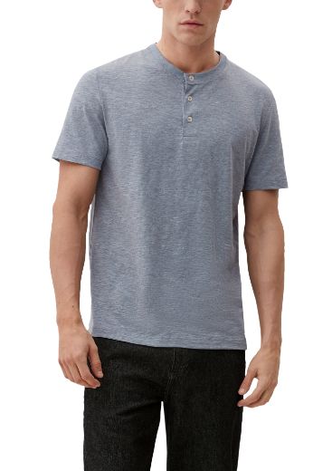 Image de s.Oliver Tall T-shirt avec Encolure en Henley