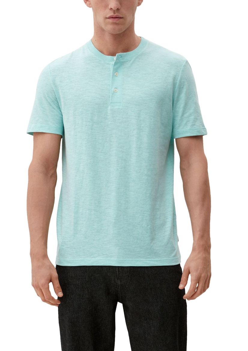 Image de s.Oliver Tall T-shirt avec Encolure en Henley