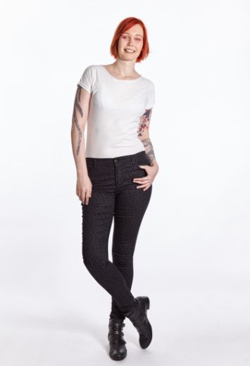 Picture of Wonderjeans skinny L37 inches, black grey leo print