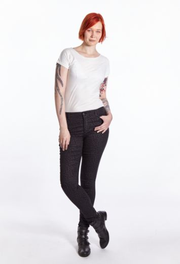 Picture of Wonderjeans skinny L37 inches, black grey leo print