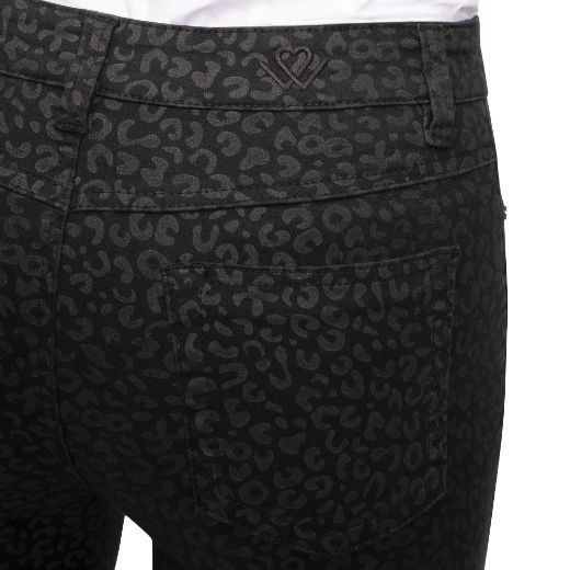 Picture of Wonderjeans skinny L37 inches, black grey leo print