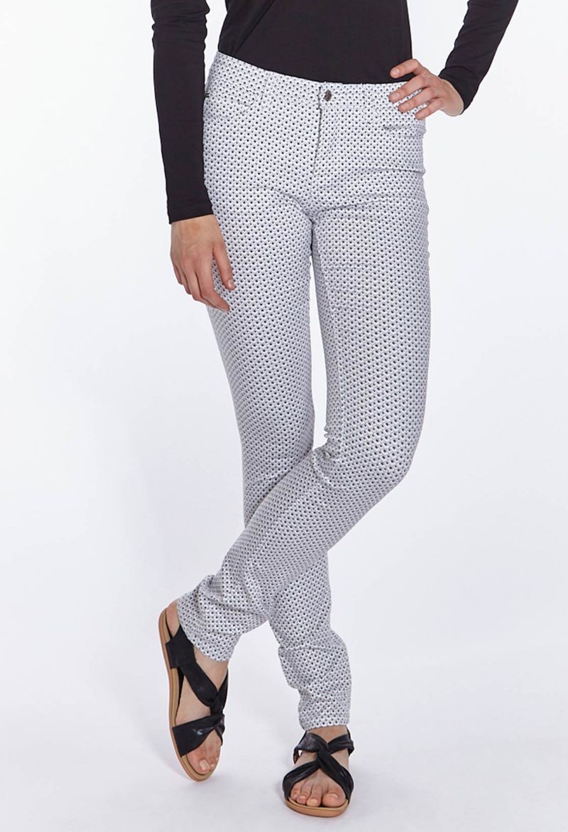 Bild von Wonderjeans Classic L37 Inch, white dark grey diamond