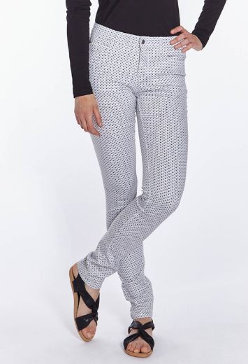 Bild von Wonderjeans Classic L37 Inch, white dark grey diamond