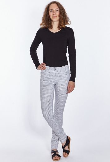Bild von Wonderjeans Classic L37 Inch, white dark grey diamond
