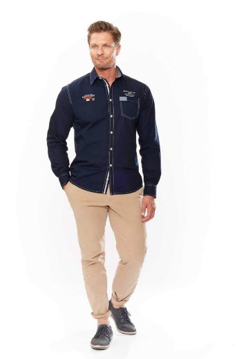 Image de Chemise Décontractée à Manches Longues avec Broderie