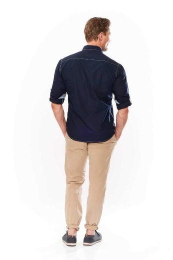 Image de Chemise Décontractée à Manches Longues avec Broderie