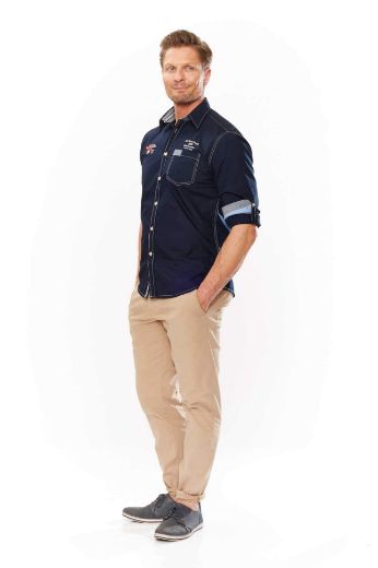 Image de Chemise Décontractée à Manches Longues avec Broderie