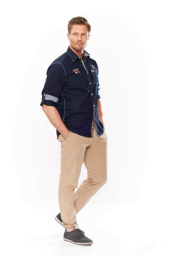 Image de Chemise Décontractée à Manches Longues avec Broderie