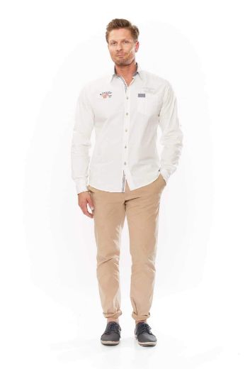 Image de Chemise Décontractée à Manches Longues avec Broderie