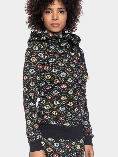 Picture of Hooded sweatschirt Jondra organic cotton, eye print