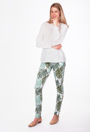 Picture of Wonderjeans skinny L38 inches, white-green palm-tree pattern