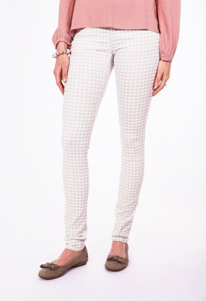 Agrandir l'image de Wonderjeans skinny L38 pouces, carreaux blanc-beige Image de Wonderjeans skinny L38 pouces, carreaux blanc-beige