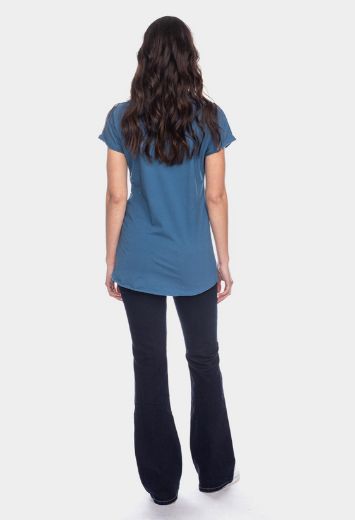 Image de T-shirt en coton biologique Anju, bleu stellaire