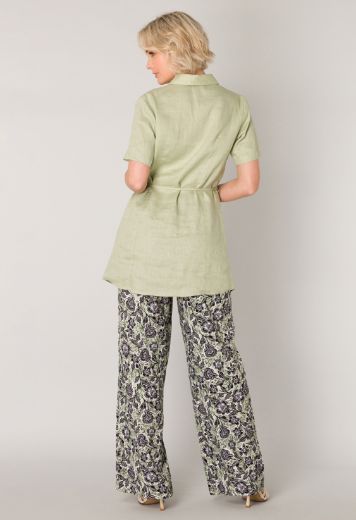 Bild von Leinen Longbluse Kurzarm