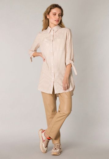 Picture of Longblouse Striped, camel écru