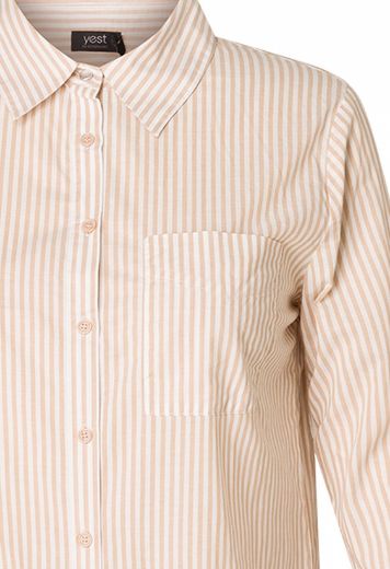 Picture of Longblouse Striped, camel écru