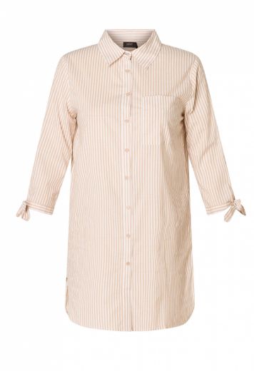 Picture of Longblouse Striped, camel écru