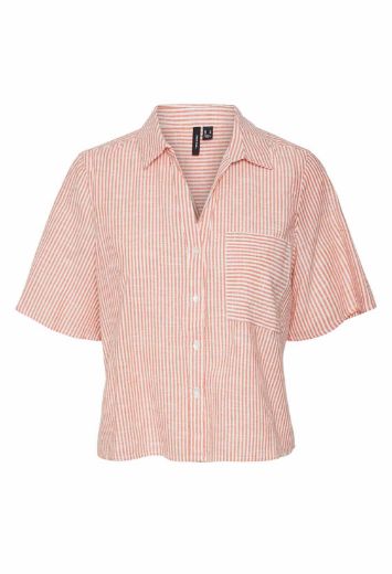 Image de Vero Moda Tall Jily Blouse Cropped à Manches Courtes
