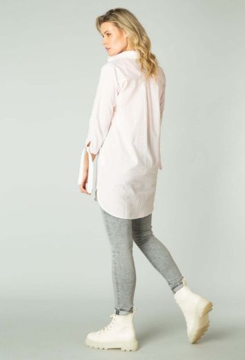Picture of Longblouse Half Sleeve, soft pink white striped