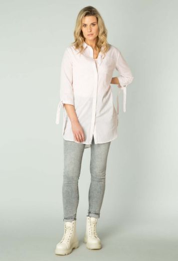 Picture of Longblouse Half Sleeve, soft pink white striped