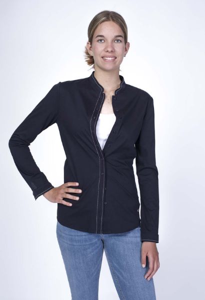 Agrandir l'image de Tunique blouse en jersey, bleu marine Image de Tunique blouse en jersey, bleu marine