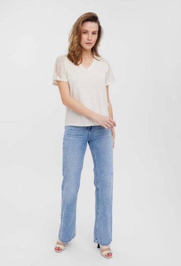 Picture of Vero Moda Tall June V-neck Linen T-Shirt