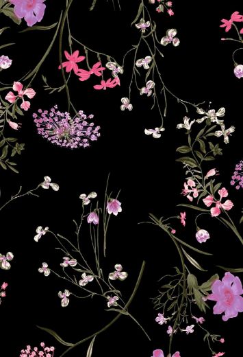 Image de Vero Moda Tall Easy Top Manches Courtes, noir millefleur