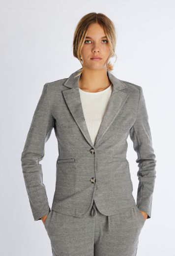 Image de Jersey blazer pique, gris clair