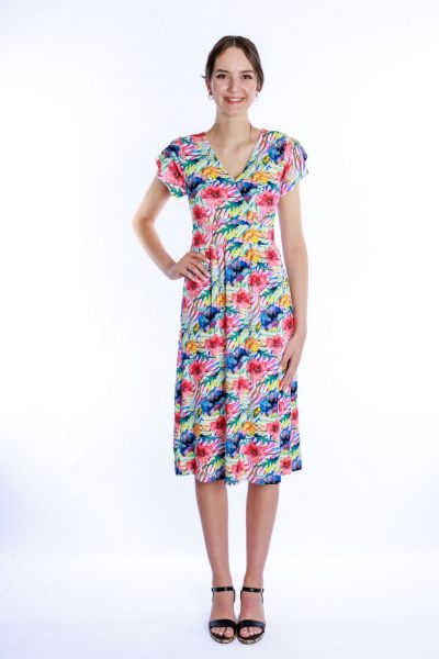 Agrandir l'image de Robe Midi, flower print Image de Robe Midi, flower print