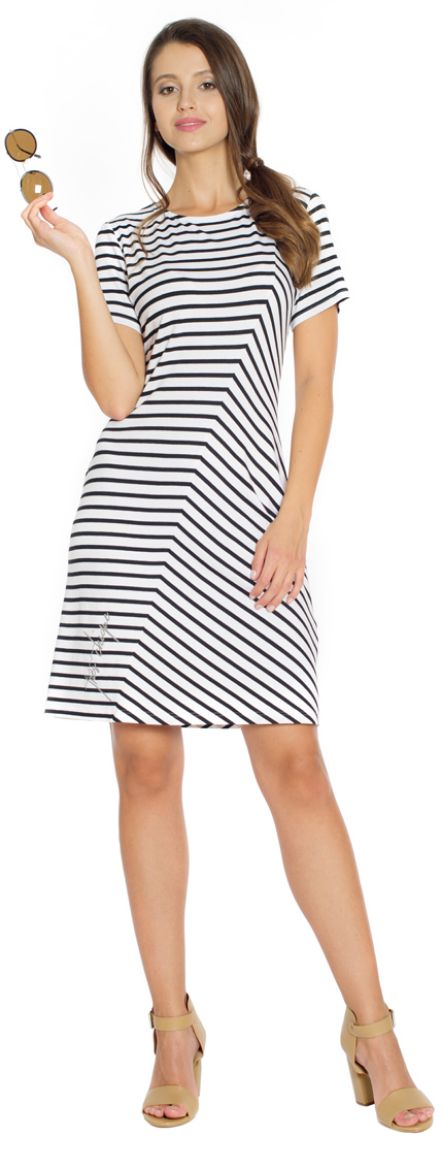 Bild von Sommerkleid Kava, gestreift blau