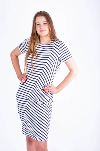 Bild von Sommerkleid Kava, gestreift blau