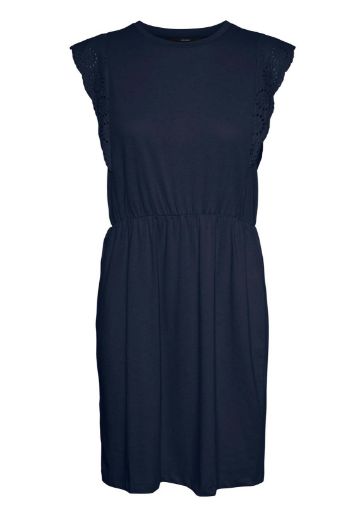 Image de Vero Moda Tall Hollyn Mini Robe avec Dentelle, bleu marine