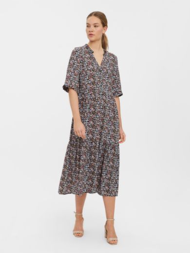 Bild von Vero Moda Tall Easy Halbarm Midi-Kleid, flower print