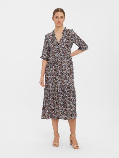 Bild von Vero Moda Tall Easy Halbarm Midi-Kleid, flower print
