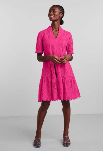 Picture of Y.A.S Vero Moda Tall Holi Dress with Embroidery in Organic Cotton