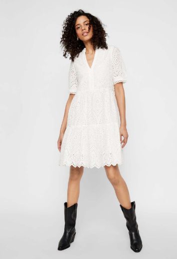 Picture of Y.A.S Vero Moda Tall Holi Dress with Embroidery in Organic Cotton
