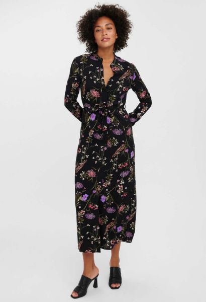 Zeige Details für Vero Moda Tall Easy Blusenkleid Midi, black mille fleur Bild von Vero Moda Tall Easy Blusenkleid Midi, black mille fleur