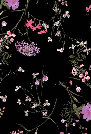 Image de Vero Moda Tall Easy Robe Chemise Mi-Longue, noir mille fleur