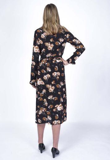 Picture of Midi dress with floral print, black