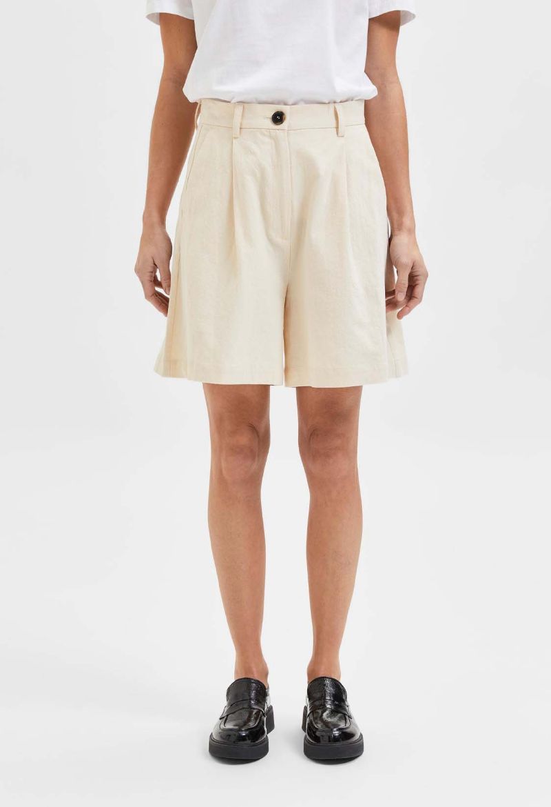 Bild von SLF Vero Moda Tall Malvina Ida Shorts mit Leinen, sandshell